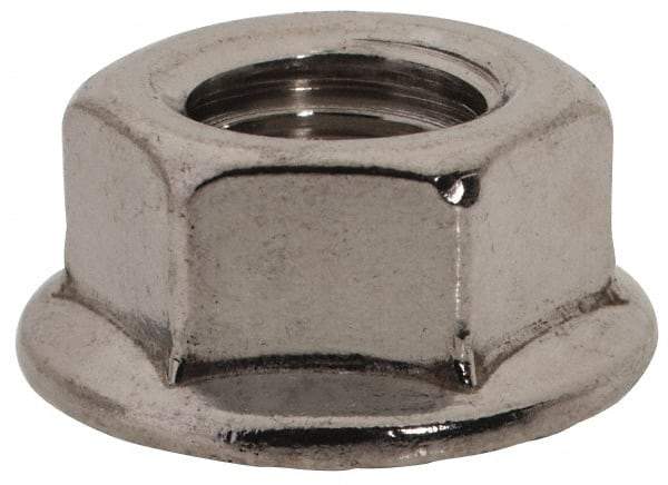 Value Collection - 3/8-24, 3/4" Flange Diam, Serrated Flange Nut - Grade 18-8 Stainless Steel, Uncoated Finish, 0.347" Flange Height - All Tool & Supply