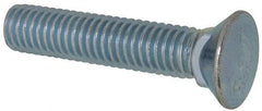 Value Collection - 7/16-14 UNC, 2-1/4" OAL, Steel Plow Bolt - Zinc-Plated Finish, Grade 5 - All Tool & Supply