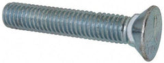 Value Collection - 7/16-14 UNC, 2-1/2" OAL, Steel Plow Bolt - Zinc-Plated Finish, Grade 5 - All Tool & Supply