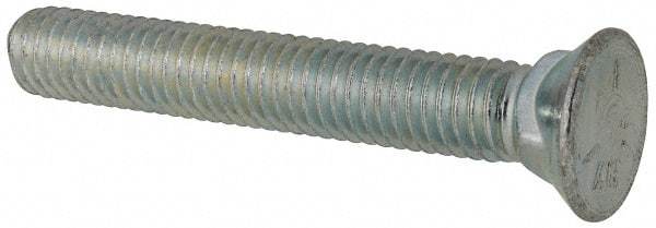 Value Collection - 7/16-14 UNC, 3" OAL, Steel Plow Bolt - Zinc-Plated Finish, Grade 5 - All Tool & Supply