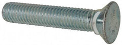 Value Collection - 1/2-13 UNC, 2-3/4" OAL, Steel Plow Bolt - Zinc-Plated Finish, Grade 5 - All Tool & Supply