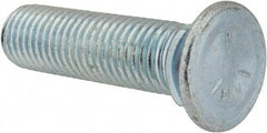 Value Collection - 3/4-10 UNC, 3" OAL, Steel Plow Bolt - Zinc-Plated Finish, Grade 5 - All Tool & Supply