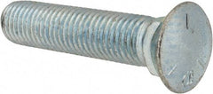 Value Collection - 3/4-10 UNC, 3-1/2" OAL, Steel Plow Bolt - Zinc-Plated Finish, Grade 5 - All Tool & Supply