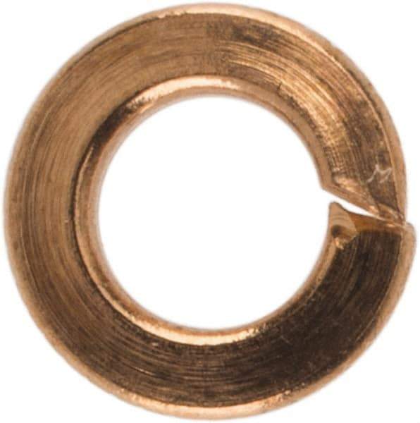 Value Collection - #3, 0.101" ID, 0.025" Thick Split Lock Washer - Silicon Bronze, Uncoated, 0.101" Min ID, 0.107" Max ID, 0.195" Max OD - All Tool & Supply