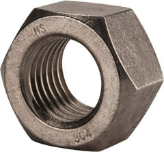 Value Collection - 1-3/8 - 6 UNC Stainless Steel Right Hand Hex Nut - 2-1/16" Across Flats, 1-11/64" High, Uncoated - All Tool & Supply