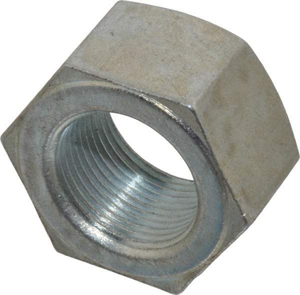 Value Collection - 1-1/4 - 12 UNF Steel Right Hand Hex Nut - 1-7/8" Across Flats, 1-1/16" High, Zinc Clear Finish - All Tool & Supply