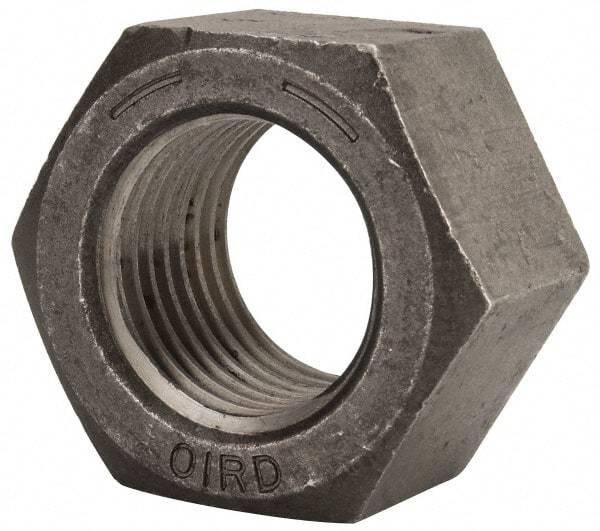 Value Collection - 2-1/4 - 4-1/2 UNC Steel Right Hand Hex Nut - 3-3/8" Across Flats, 1-15/16" High, Uncoated - All Tool & Supply