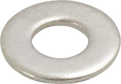 Value Collection - #10 Screw, Grade 316 Stainless Steel Standard Flat Washer - 7/32" ID x 1/2" OD, 0.049" Thick, Plain Finish - All Tool & Supply