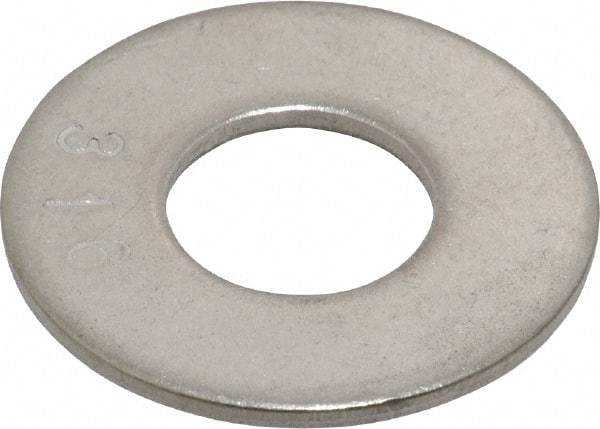 Value Collection - 7/16" Screw, Grade 316 Stainless Steel Standard Flat Washer - 1/2" ID x 1-1/8" OD, 0.062" Thick, Plain Finish - All Tool & Supply