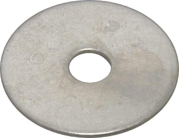 Value Collection - 1/4" Screw, Grade 316 Stainless Steel Fender Flat Washer - 1/4" ID x 1-1/4" OD, 0.057" Thick, Plain Finish - All Tool & Supply