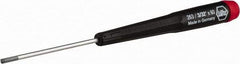 Wiha - 3/32" Precision Miniature Hex Driver - 2-23/64" Bade Length, Tapered Handle, 6-3/4" OAL - All Tool & Supply