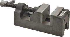 Palmgren - 1-1/2" Jaw Opening Capacity x 1" Throat Depth, Horizontal Drill Press Vise - 1-1/2" Wide Jaw, Stationary Base, Standard Speed, 5-1/8" OAL x 1-13/16" Overall Height, Cast Iron - All Tool & Supply