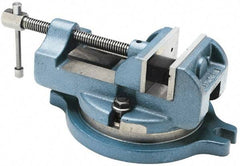 Palmgren - 4" Jaw Width, 4" Jaw Opening Capacity, Horizontal Swivel Machine Vise - Manual Operation, 1 Station, 11-3/4" Long x 4-3/4" High x 1-3/4" Deep, 1-3/4" Jaw Height, 30,000 psi Max Clamp Force, Cast Iron - All Tool & Supply