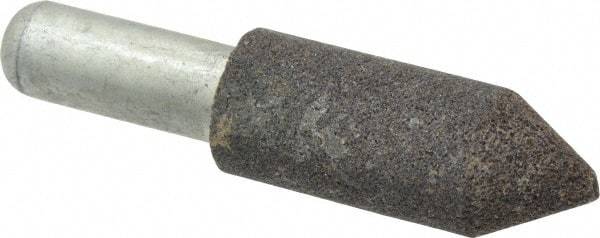 Grier Abrasives - 3/4" Diam 80 Grit 60° Included Angle Center Lap - Aluminum Oxide, Medium Grade, Extra Hard Density, Shank Mounted - All Tool & Supply