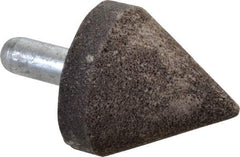 Grier Abrasives - 2" Diam 80 Grit 60° Included Angle Center Lap - Aluminum Oxide, Medium Grade, Extra Hard Density, Shank Mounted - All Tool & Supply