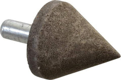 Grier Abrasives - 2" Diam 150 Grit 60° Included Angle Center Lap - Aluminum Oxide, Very Fine Grade, Extra Hard Density, Shank Mounted - All Tool & Supply