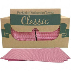 PRO-SOURCE - 1/4 Fold Food Service Wipes - Box, 22" x 12" Sheet Size, Pink - All Tool & Supply