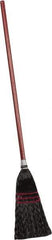 PRO-SOURCE - 40" OAL Polypropylene Bristle Corn Broom - 30" Handle Length, Wood Handle, 8" Wide, Water Resistance - All Tool & Supply