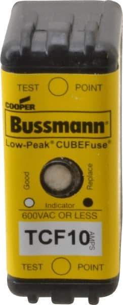 Cooper Bussmann - 300 VDC, 600 VAC, 10 Amp, Time Delay General Purpose Fuse - Plug-in Mount, 1-7/8" OAL, 100 at DC, 200 (CSA RMS), 300 (UL RMS) kA Rating - All Tool & Supply