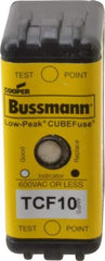 Cooper Bussmann - 300 VDC, 600 VAC, 10 Amp, Time Delay General Purpose Fuse - Plug-in Mount, 1-7/8" OAL, 100 at DC, 200 (CSA RMS), 300 (UL RMS) kA Rating - All Tool & Supply