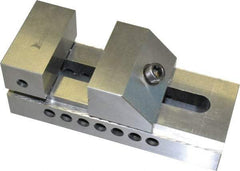 Interstate - 4" Jaw Width, 4-7/8" Jaw Opening Capacity, 1-3/4" Jaw Height, Toolmaker's Vise - Flat Jaw, 0.0002" Parallelism, 0.0002" Squareness, 9-5/8" OAL x 3-1/2" OAH - All Tool & Supply