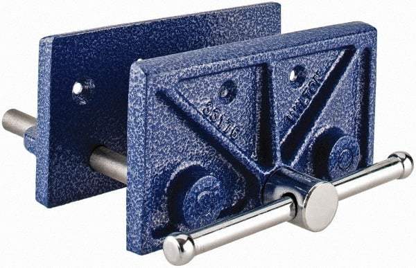 Wilton - 6-1/2" Jaw Width, 4-1/2" Jaw Opening, 3" Throat Depth, Cast Iron Woodworking Vise - 8-1/4" OAL x 7.3" OAW x 4.1" OAH, Standard Spindle - All Tool & Supply