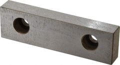 Kurt - 5" Wide x 1.485" High x 0.735" Thick, Flat/No Step Vise Jaw - Hard, Steel, Fixed Jaw, Compatible with 5" Vises - All Tool & Supply