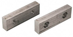 Snap Jaws - 8" Wide x 2" High x 1" Thick, Flat/No Step Vise Jaw - Soft, Steel, Fixed Jaw, Compatible with 8" Vises - All Tool & Supply