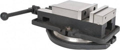 Interstate - 5" Jaw Width, 4-19/32" Jaw Opening Capacity, Horizontal Swivel Machine Vise - Manual Operation, 4,945 Lb Capacity, 1 Station, 14.3" Long x 3.95" High x 1-11/32" Deep, 0.98" Jaw Height, Cast Iron - All Tool & Supply