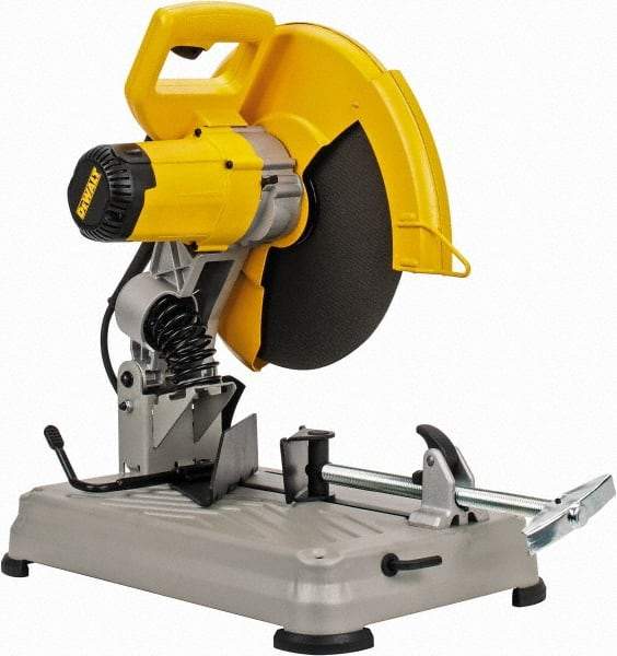 DeWALT - 14" Blade Diam, 1" Arbor Hole, Miter Chop & Cutoff Saw - 1 Phase, 4,000 RPM, 5.5 hp, 120 Volts - All Tool & Supply