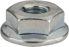 Value Collection - #12-24, 19/32" Flange Diam, Serrated Flange Nut - Grade Grade 2 Steel, Zinc-Plated Finish, 0.236" Flange Height - All Tool & Supply