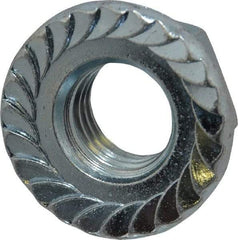 Value Collection - 5/8-11, 1-9/32" Flange Diam, Serrated Flange Nut - Grade Grade 2 Steel, Zinc-Plated Finish, 0.569" Flange Height - All Tool & Supply