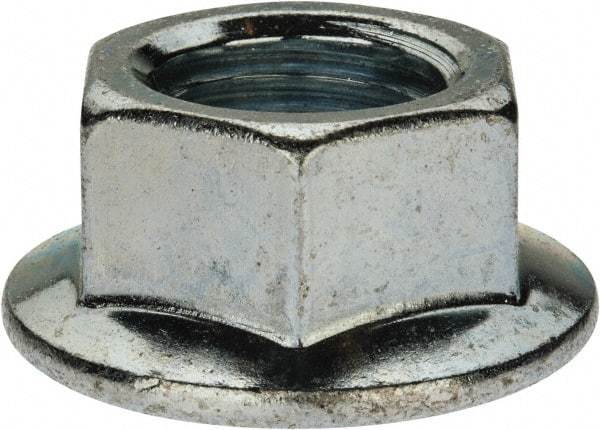 Value Collection - 7/8-9, 1.682" Flange Diam, Serrated Flange Nut - Grade Grade 2 Steel, Zinc-Plated Finish, 1.513" Flange Height - All Tool & Supply