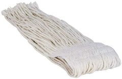 PRO-SOURCE - 5" White Head Band, Medium Rayon Cut End Mop Head - 8 Ply, Clamp Jaw Connection, Use for Heavy Duty Floor Cleaning - All Tool & Supply