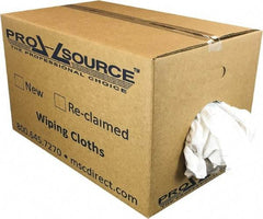 PRO-SOURCE - Wide Virgin Cotton Rags - White, Fleece and Sweatshirt, Low Lint, 25 Lbs. at 3 to 4 per Pound, Box - All Tool & Supply