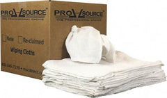 PRO-SOURCE - 19 Inch Long x 16 Inch Wide Virgin Utility Cotton Towels - White, Terry Cloth, Low Lint, 10 Lbs. at 3 to 4 per Pound, Box - All Tool & Supply