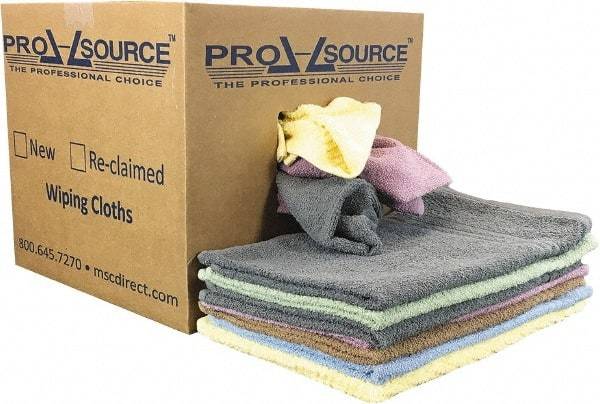 PRO-SOURCE - Virgin Cotton Car Wash Towels - Assorted Colors, Terry Cloth, Low Lint, 10 Lbs. at 2 to 4 per Pound, Box - All Tool & Supply