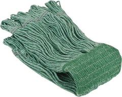 PRO-SOURCE - 5" Green Head Band, Small Blended Fiber Loop End Mop Head - 4 Ply, Clamp Jaw Connection, Use for General Purpose - All Tool & Supply