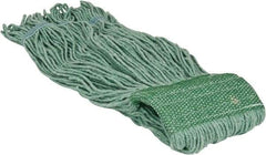 PRO-SOURCE - 5" Green Head Band, Large Blended Fiber Loop End Mop Head - 4 Ply, Clamp Jaw Connection, Use for General Purpose - All Tool & Supply