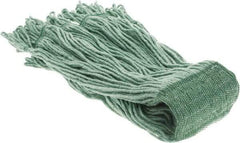 PRO-SOURCE - 5" Green Head Band, X-Large Blended Fiber Loop End Mop Head - 4 Ply, Clamp Jaw Connection, Use for General Purpose - All Tool & Supply