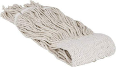 PRO-SOURCE - 5" White Head Band, Medium Cotton Cut End Mop Head - 4 Ply, Clamp Jaw Connection, Use for General Purpose - All Tool & Supply