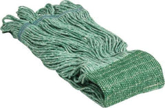 PRO-SOURCE - 5" Green Head Band, Large Blended Fiber Loop End Mop Head - 4 Ply, Side Loading Connection, Use for General Purpose - All Tool & Supply