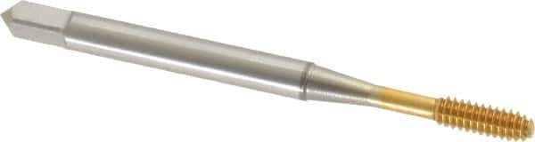 OSG - #4-40 UNC H2 Thread Limit Modified Bottoming Thread Forming Tap - Cobalt, TiN Finish, 1-7/8" OAL, 9/16" Thread Length, Right Hand Thread, Series HY-PRO NRT - All Tool & Supply