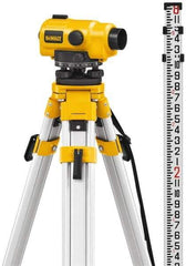 DeWALT - 26x Magnification, 0.5 to 300 Ft. Measuring Range, Automatic Optical Level Kit - Accuracy 1/32 Inch at 100 Ft., Kit Includes Aluminum Tripod with Quick Adjust Legs - All Tool & Supply