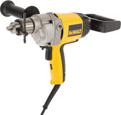 DeWALT - 1/2" Keyed Chuck, 550 RPM, Spade Handle Electric Drill - 9 Amps, 120 Volts, Reversible, Includes 2-Position Rear Spade Handle, 3-Position Side Handle, Chuck Key with Holder - All Tool & Supply