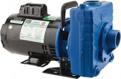 American Machine & Tool - 115/230 Volt, 1 Phase, 3/4 HP, Self Priming Centrifugal Pump - 1-1/2 Inch Inlet, 78 Head Pressure, Cast Iron Housing and Impeller - All Tool & Supply