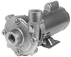 American Machine & Tool - 115/230 Volt, 1 Phase, 1/2 HP, Cast Iron Straight Pump - 1-1/4 Inch Inlet, 1 Inch Outlet, 86 Max Head psi, Bronze Impeller - All Tool & Supply