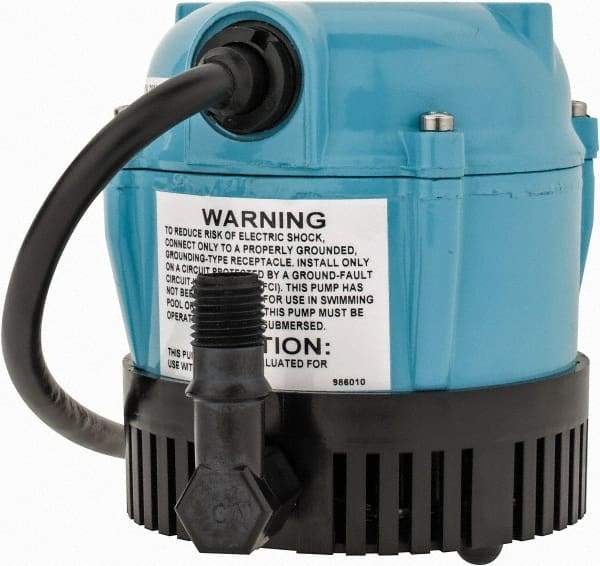 Little Giant Pumps - 1/200 HP, 3 psi, Aluminum Miniature Submersible Pump - 1/4 Inch Outlet, 6 Ft. Long Power Cord, 1.1 Amp - All Tool & Supply