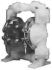 SandPIPER - 1/2" NPT, Nonmetallic, Air Operated Diaphragm Pump - PTFE Diaphragm, PVDF Housing - All Tool & Supply