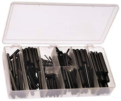 Precision Brand - 300 Piece, 1/16 to 3/8" Pin Diam, Spring Pin Assortment - 1/4 to 2-1/2" Long, Steel - All Tool & Supply